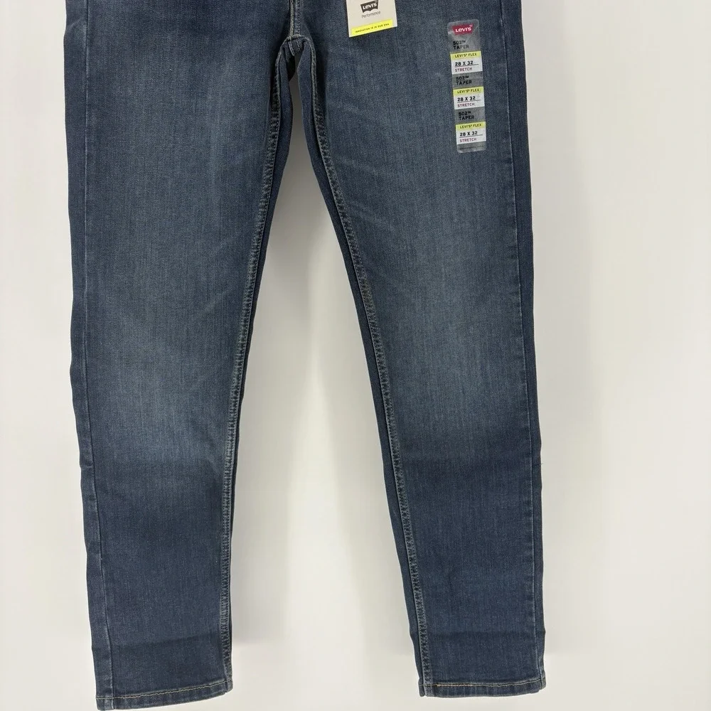 Levi's 502 Taper Men's Jeans 28x32 Flex Stretch Medium Wash Denim NWT